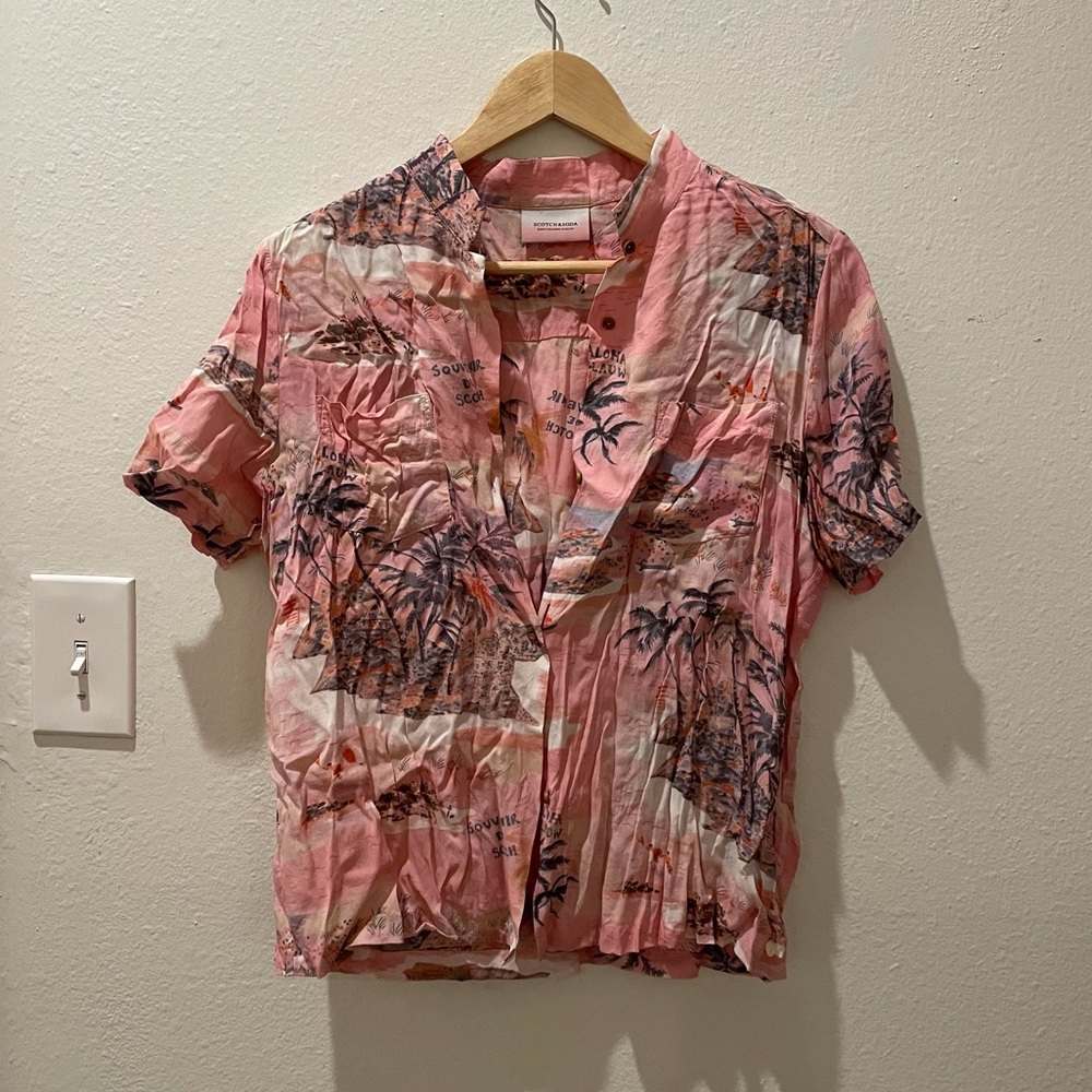 Scotch & Soda Hawaiian Print Silk Button Up